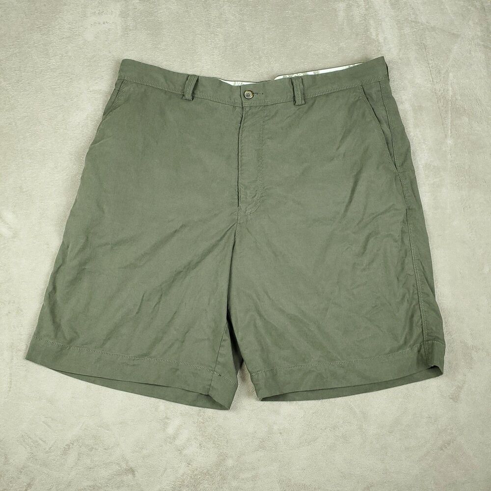 Tommy Bahama Shorts Mens 38 Green Tencel Lyocell Stretch Chino 9 Inseam Summer